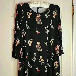 Agnes and Dora black floral dress